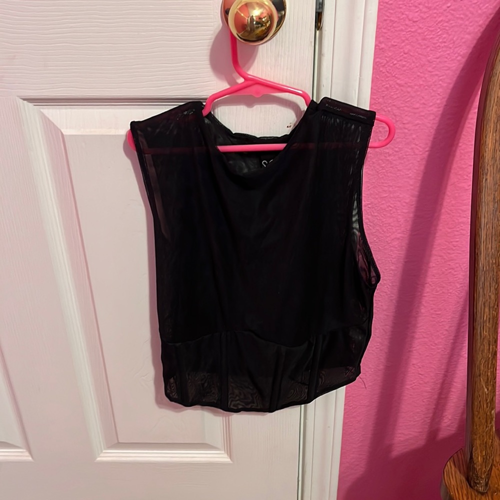 Medium see through Windsor cami-like top. Black. Never worn. Just tried on